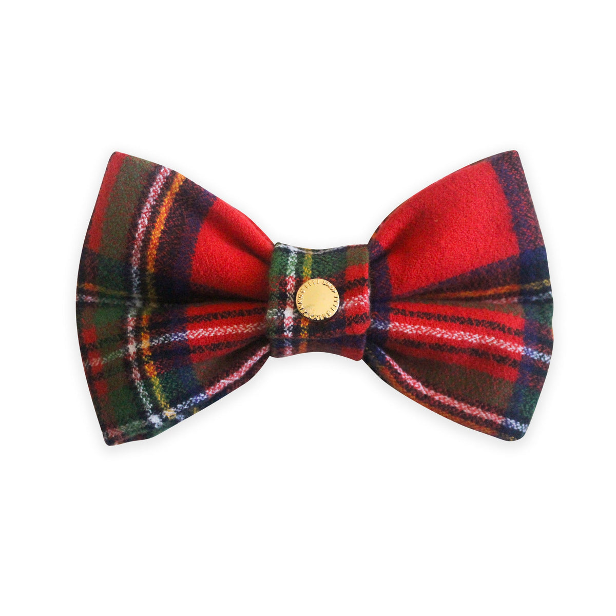 Christmas Flannel Dog Bow Tie