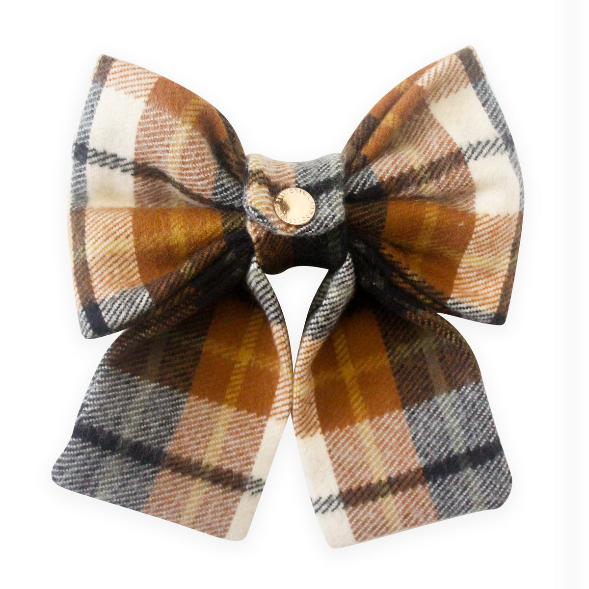Harvest Plaid Flannel Dog Sailor Bow