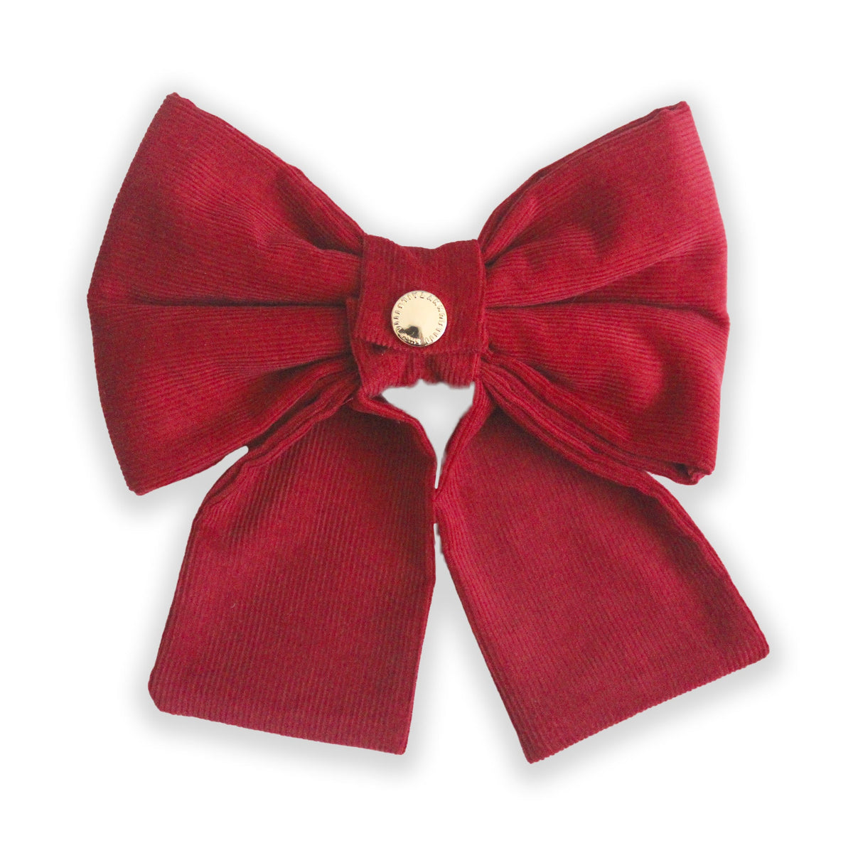 LNY Red Corduroy Dog Sailor Bow