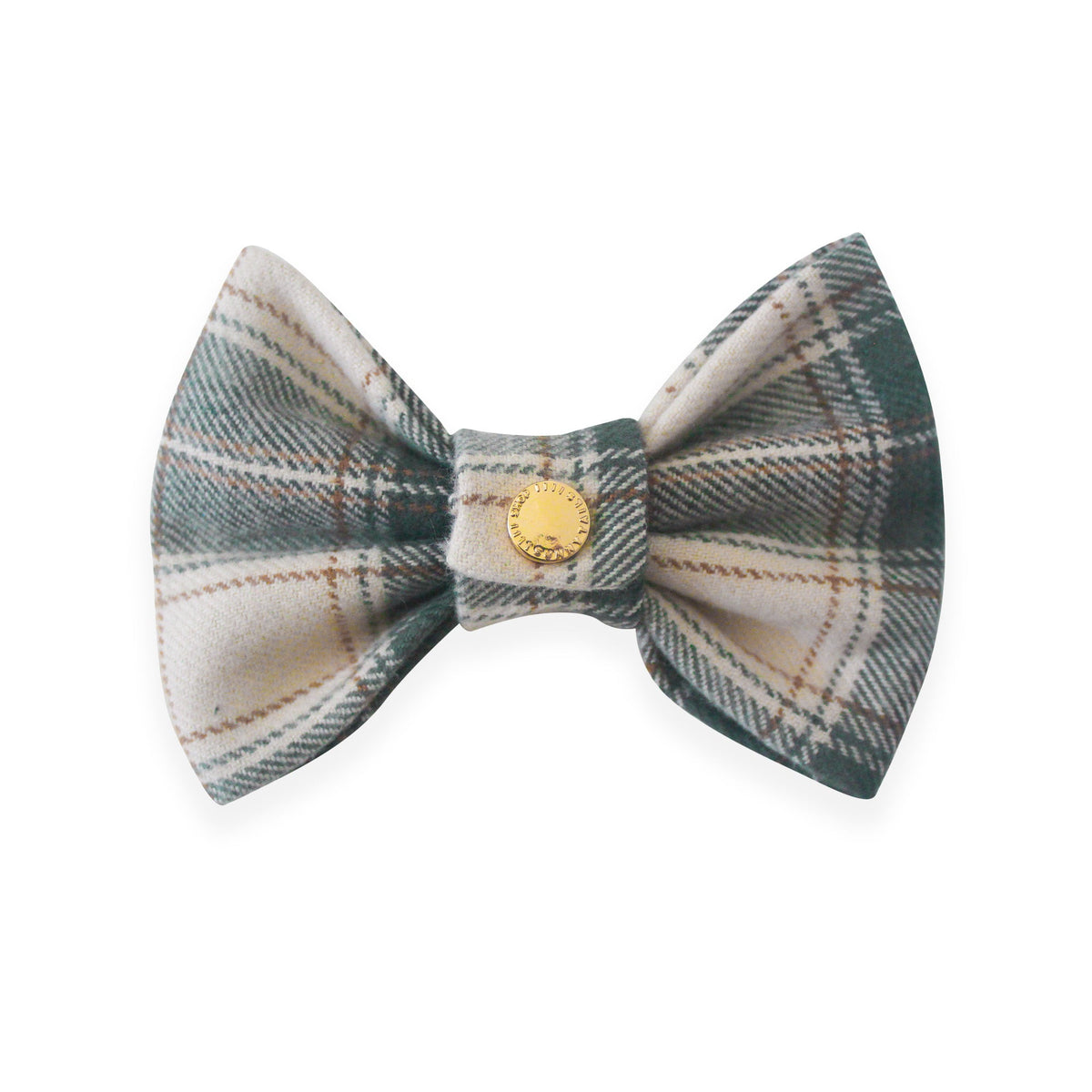 Woodland Plaid Flannel Dog Bow Tie