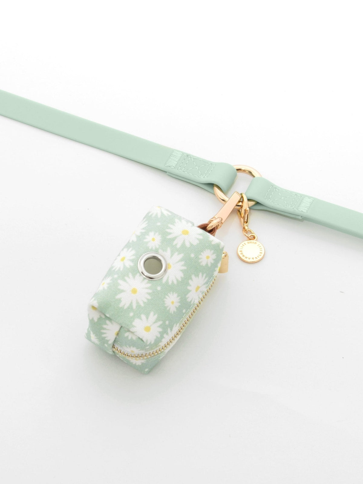Pistachio Green Daisy Waste Bag Holder