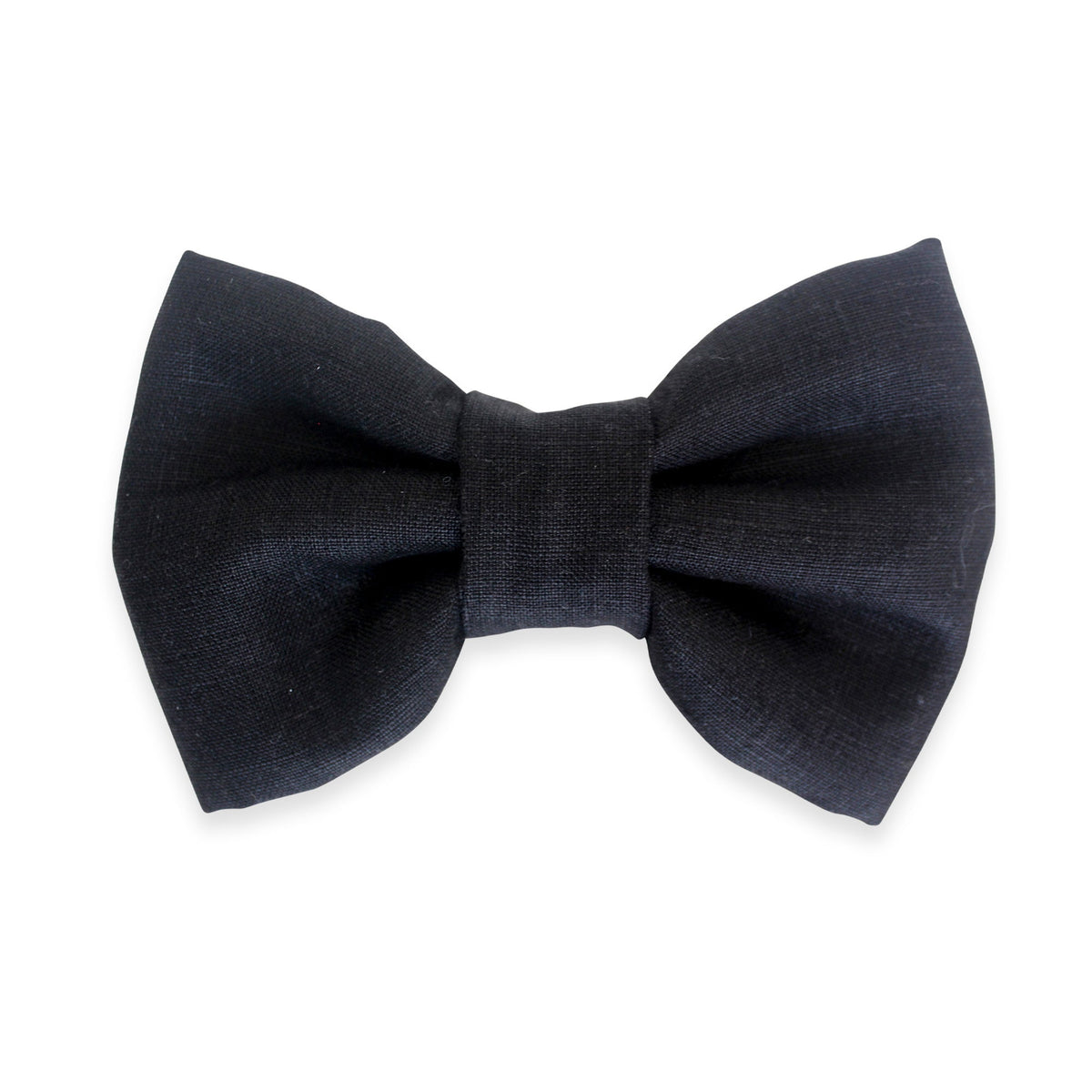 Black Linen Dog Bow Tie