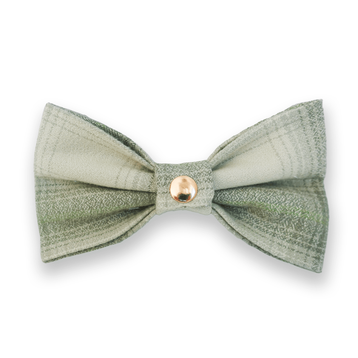 Moss Green Flannel Dog Bow Tie