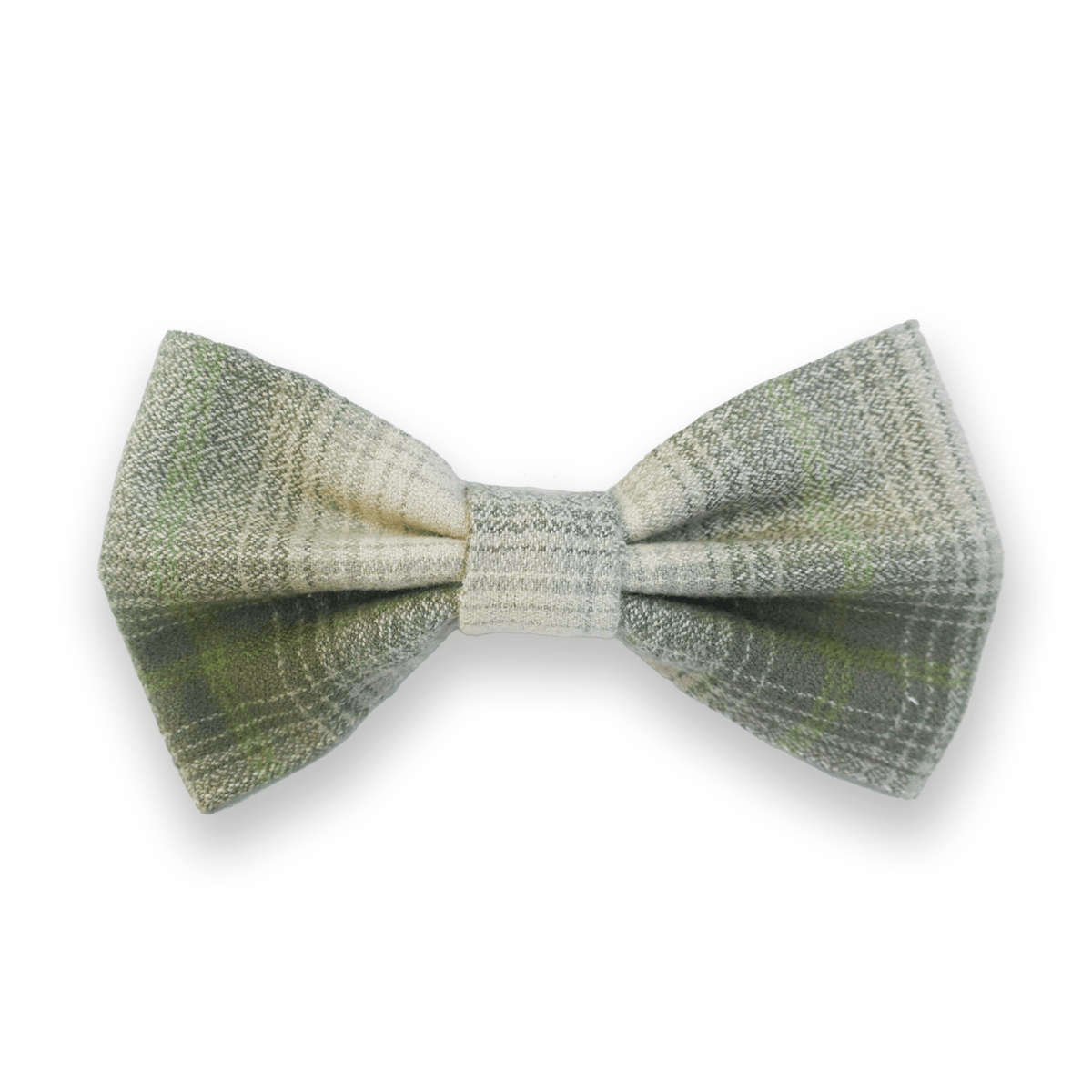 Moss Green Flannel Dog Bow Tie