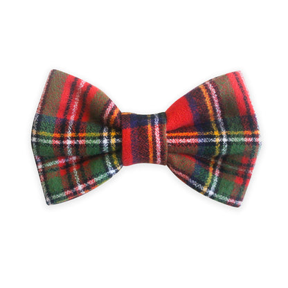 Christmas Flannel Dog Bow Tie