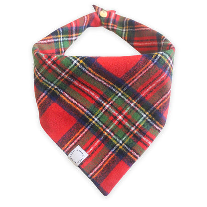 Christmas Flannel Teddy Bear Dog Bandana