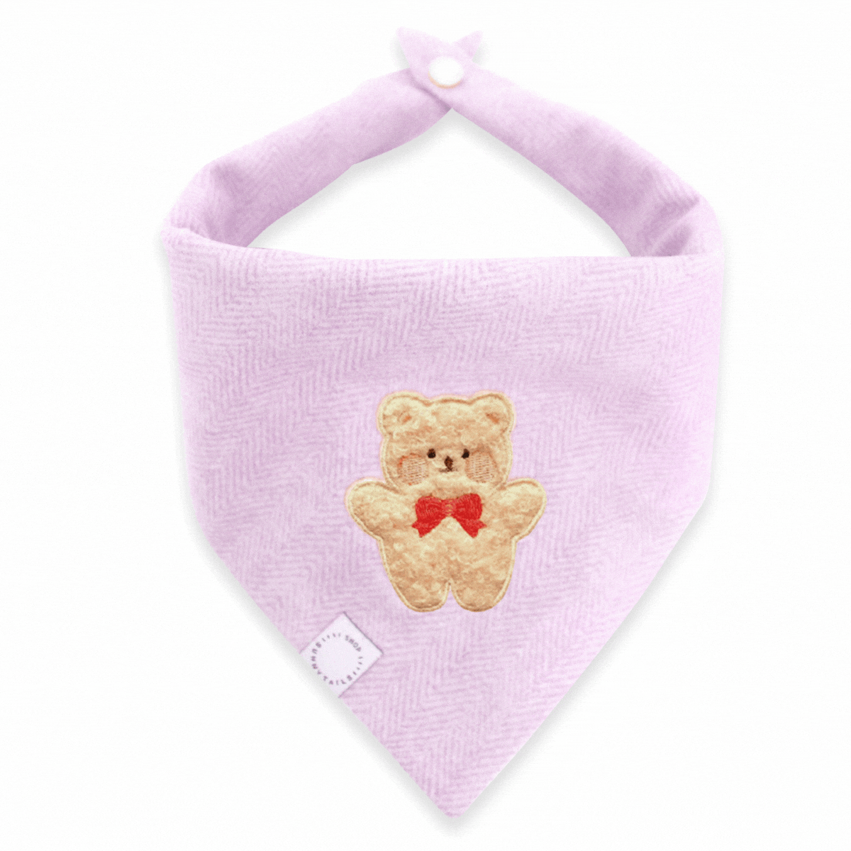 Spring Violet Herringbone Teddy Dog Bandana