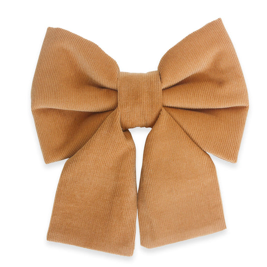 Caramel Corduroy Dog Sailor Bow