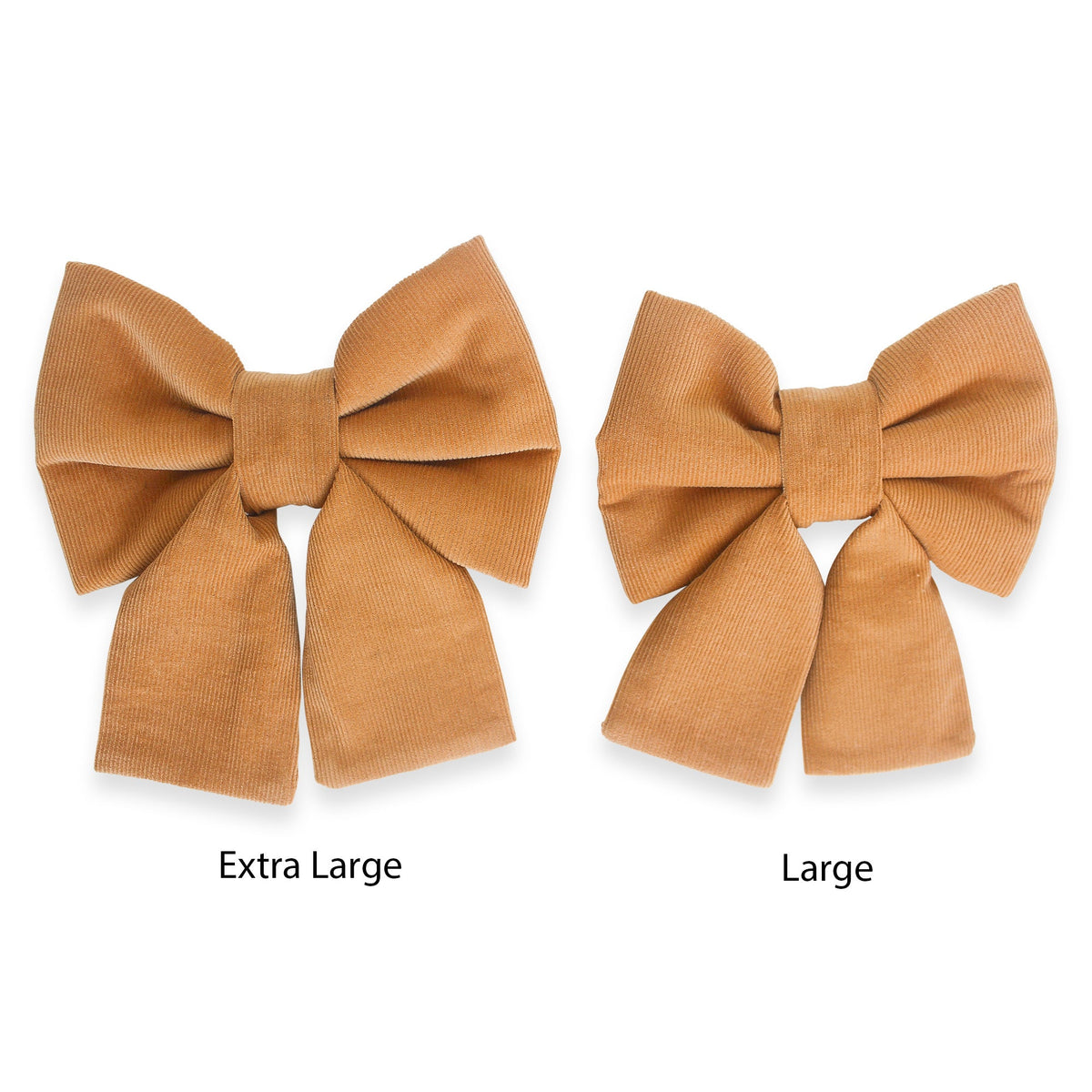 Caramel Corduroy Dog Sailor Bow