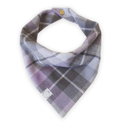 Purple Plaid Flannel Dog Bandana