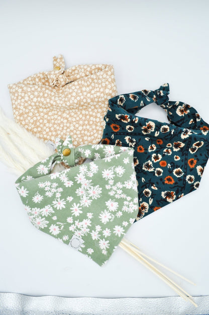 Corduroy Everyday Floral Dog Bandana