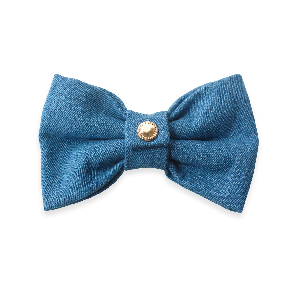 Indigo Blue Denim Dog Bow Tie