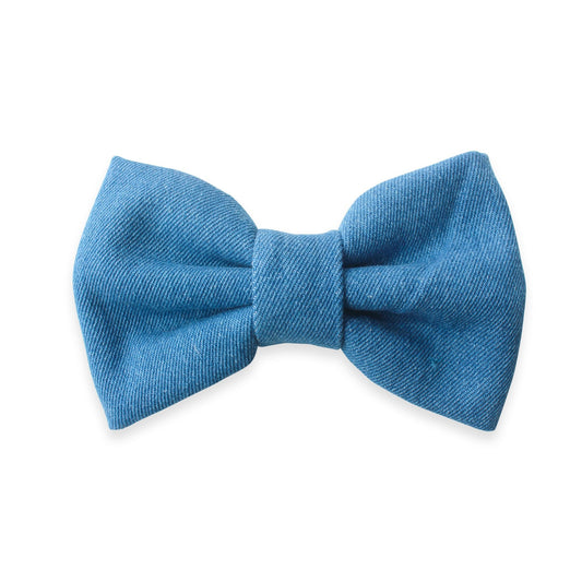 Indigo Blue Denim Dog Bow Tie