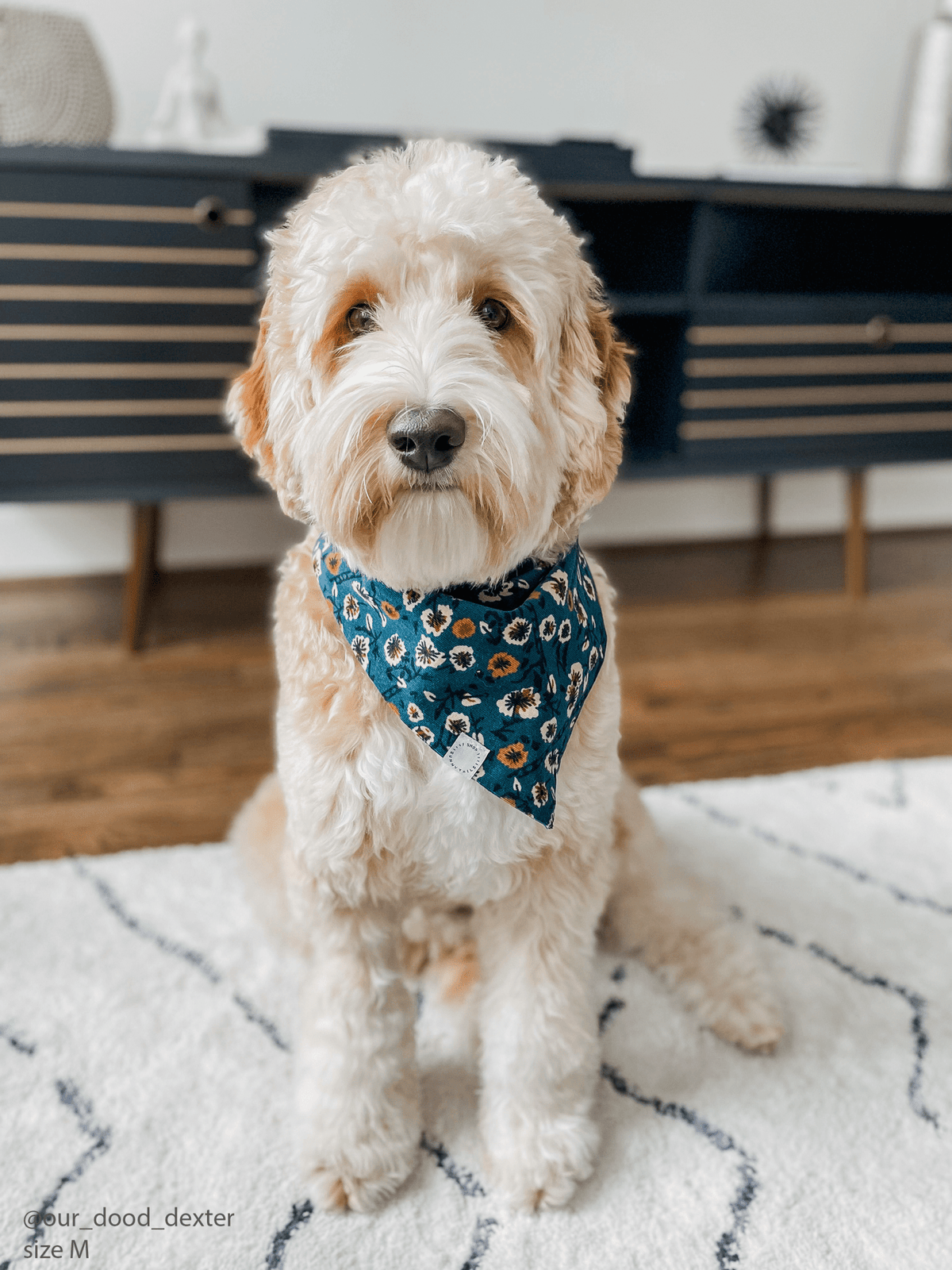 Corduroy Floral Dog Bandana