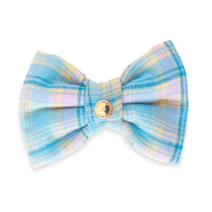 Spring Plaid Dog Bow Tie