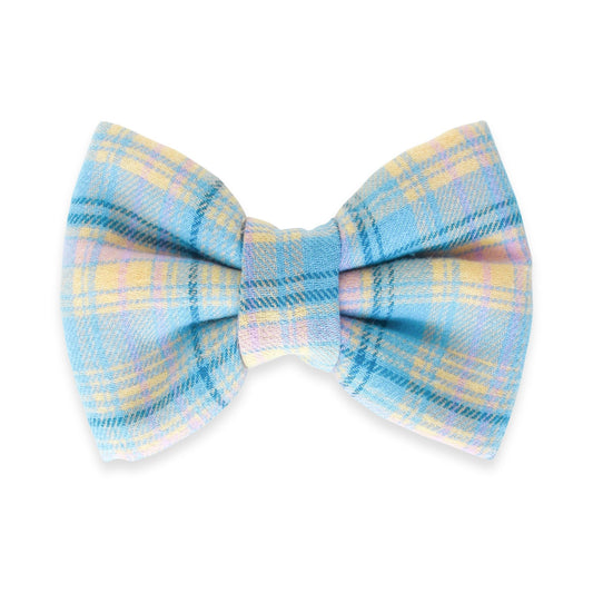 Spring Plaid Dog Bow Tie