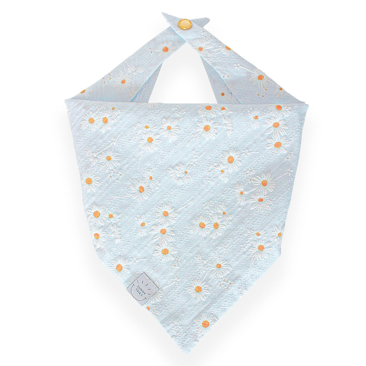 Embroidered Daisies Dog Bandana