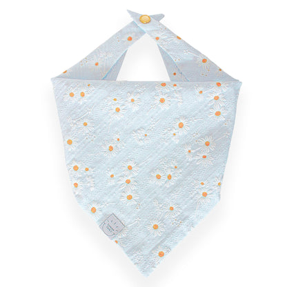 Embroidered Daisies Dog Bandana