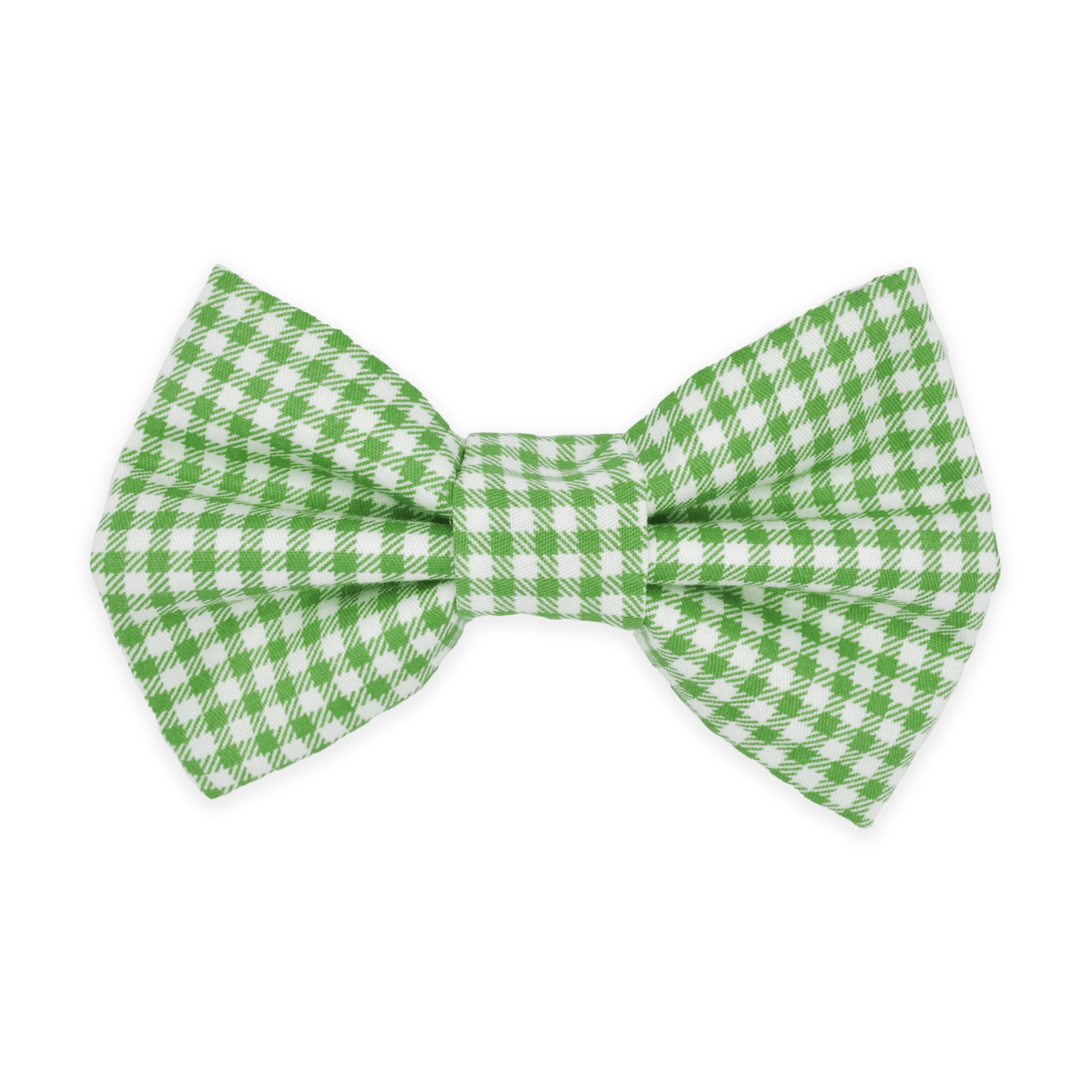Carolina Green Gingham Dog Bow Tie