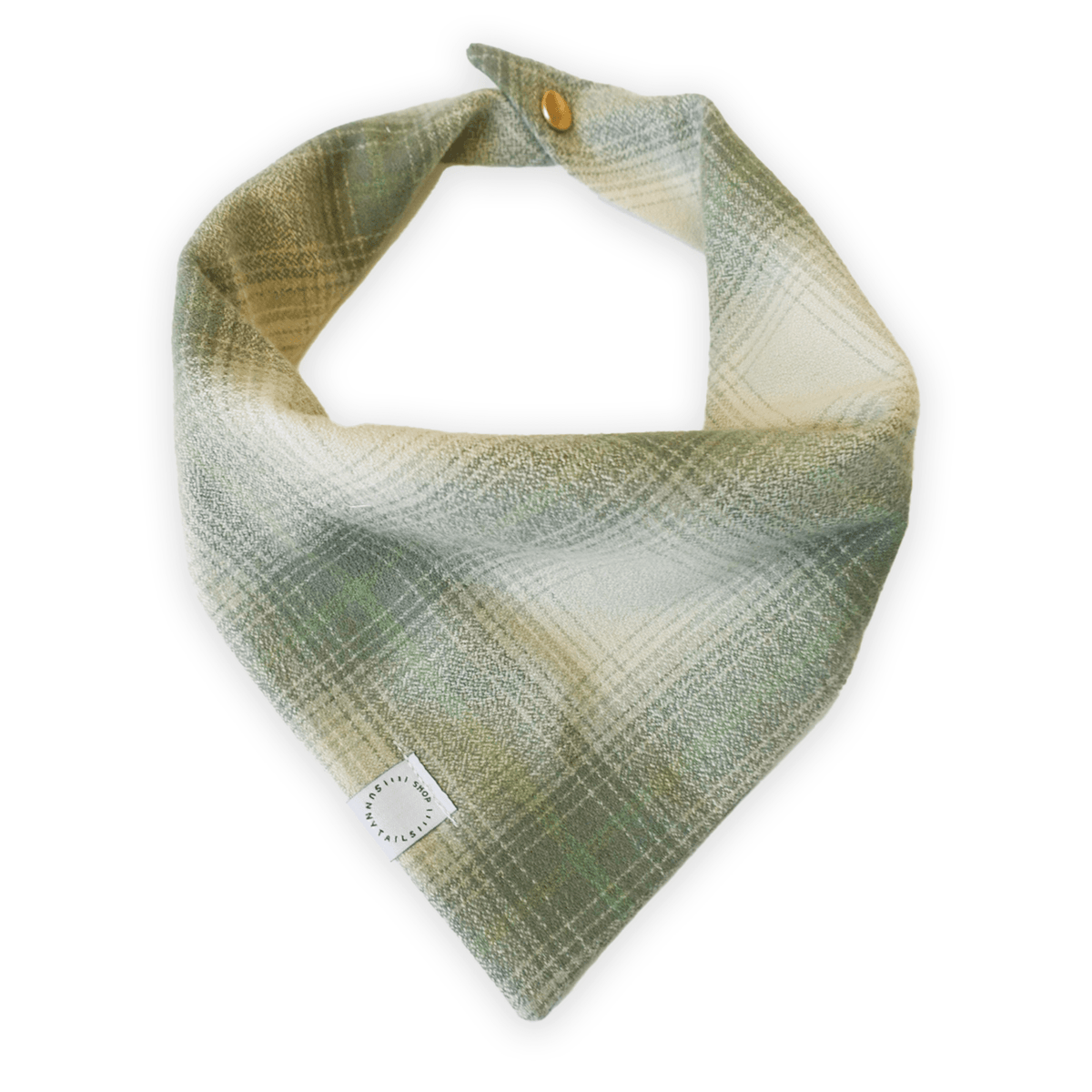 Moss Green Flannel Dog Bandana