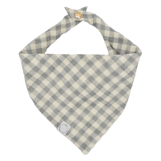 Everyday Gray Gingham Dog Bandana