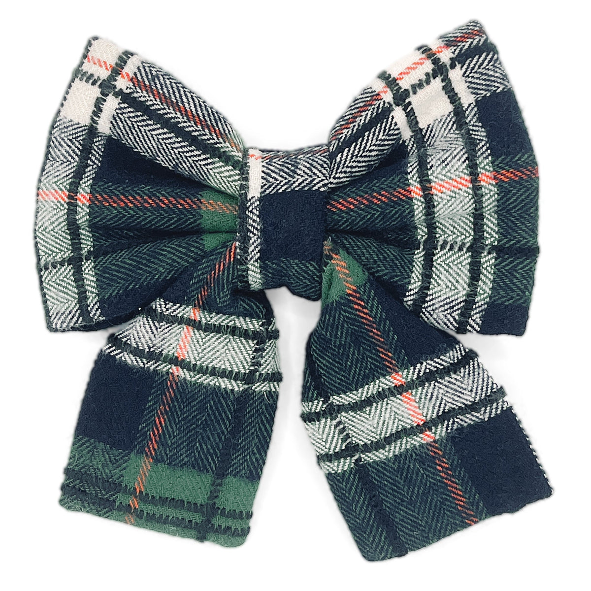 Evergreen Plaid Dog Sailor Bow