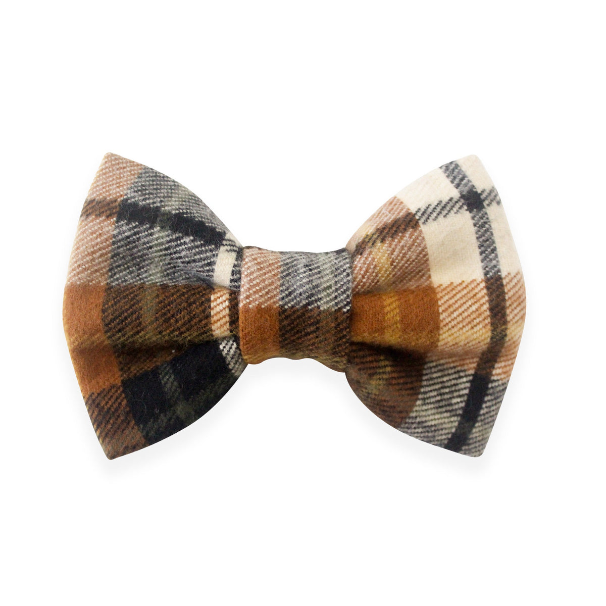 Harvest Plaid Flannel Dog Bow Tie