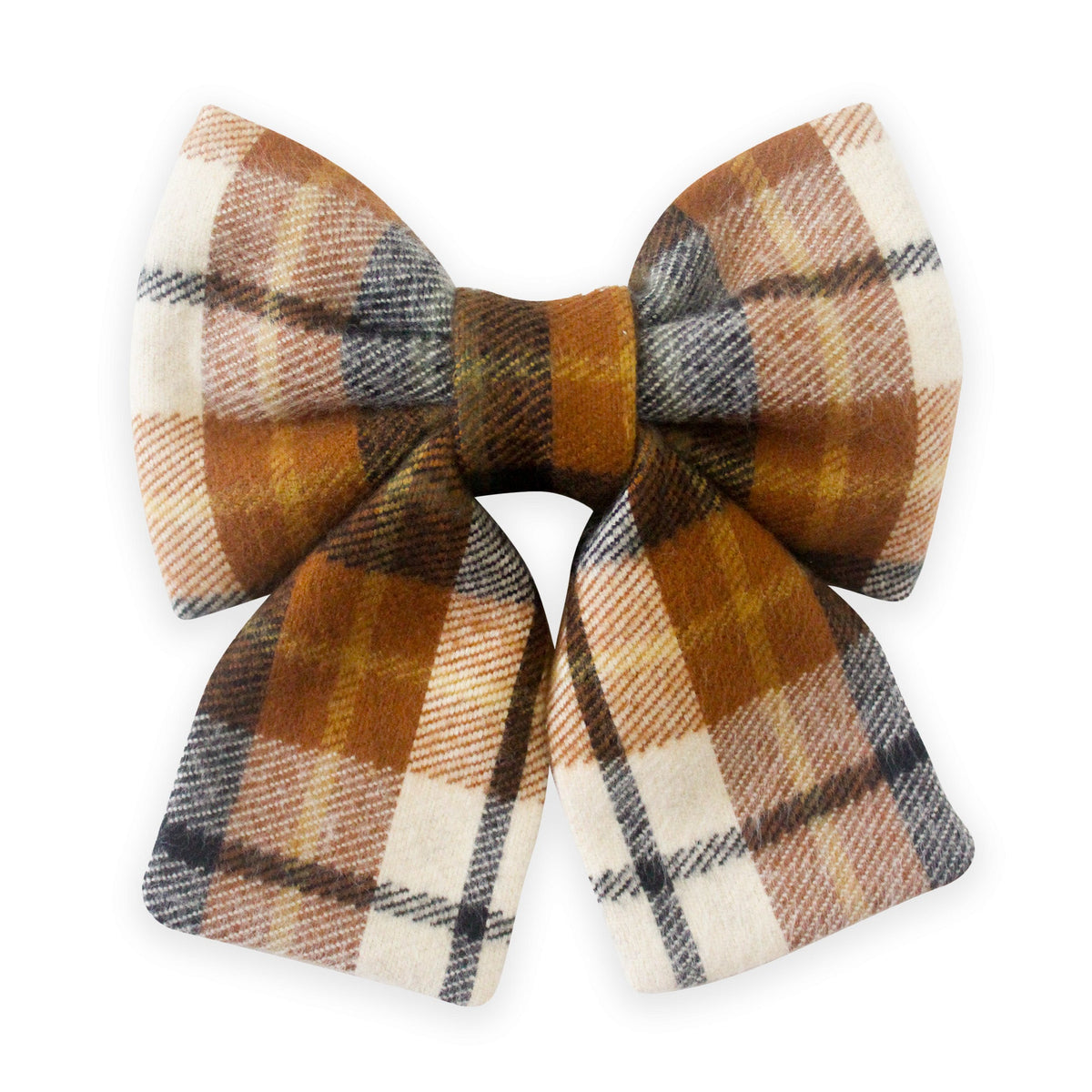 Harvest Plaid Flannel Dog Sailor Bow