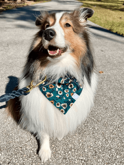 Corduroy Floral Dog Bandana