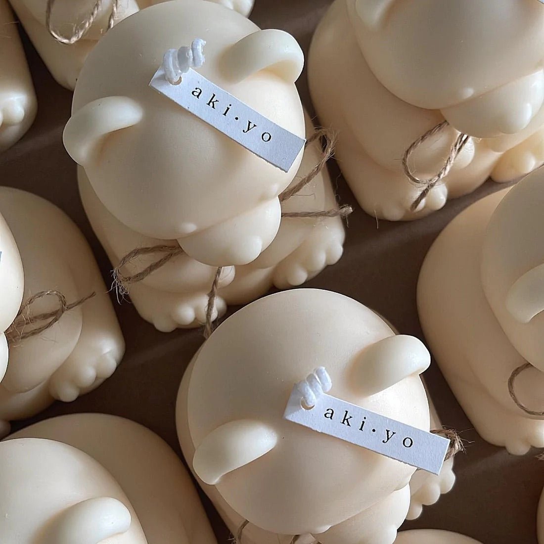 Natural Teddy Bears Candle