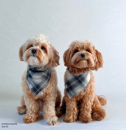 Woodland Plaid Flannel Dog Bandana