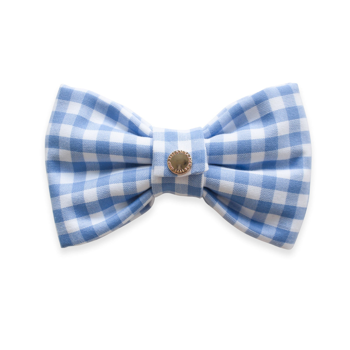 Periwinkle Blue Gingham Dog Bow Tie