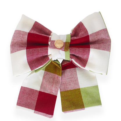 Picnic Plaid Dog Sailor Bow