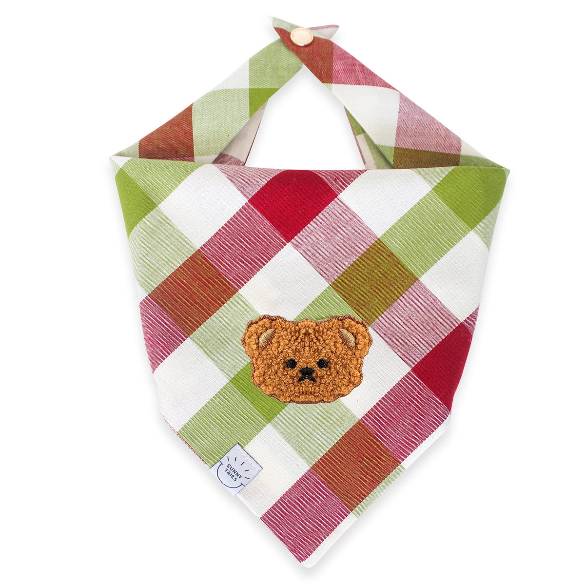 Picnic Plaid Teddy Bear Dog Bandana