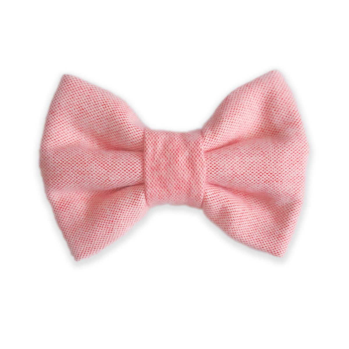 Pink Herringbone Flannel Dog Bow Tie