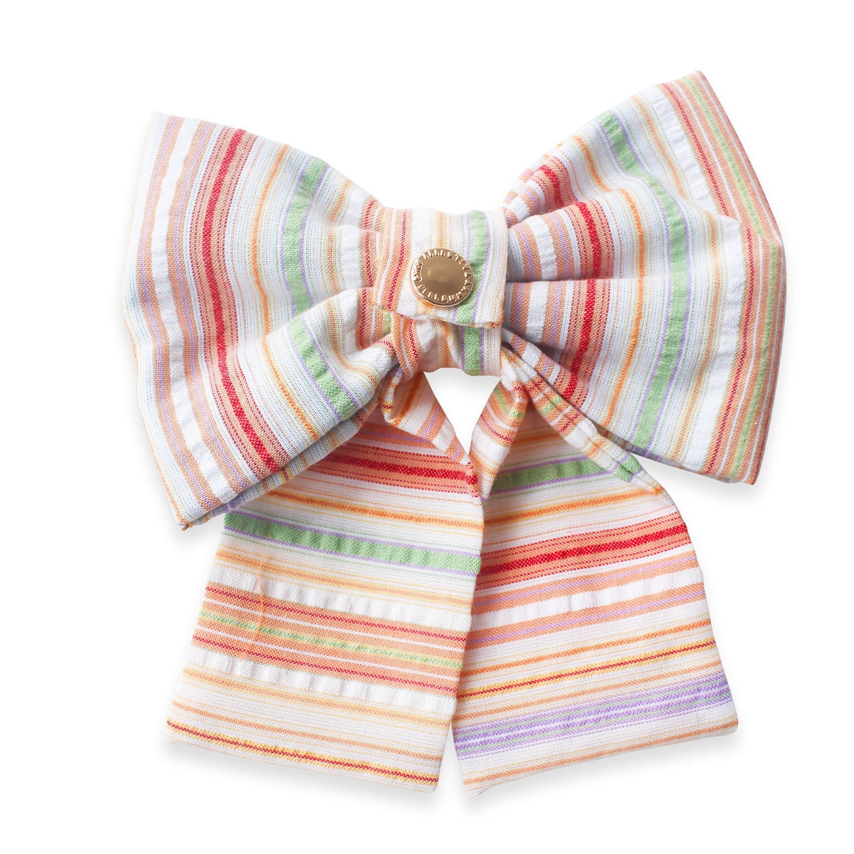 Sherbet Rainbow Dog Sailor Bow