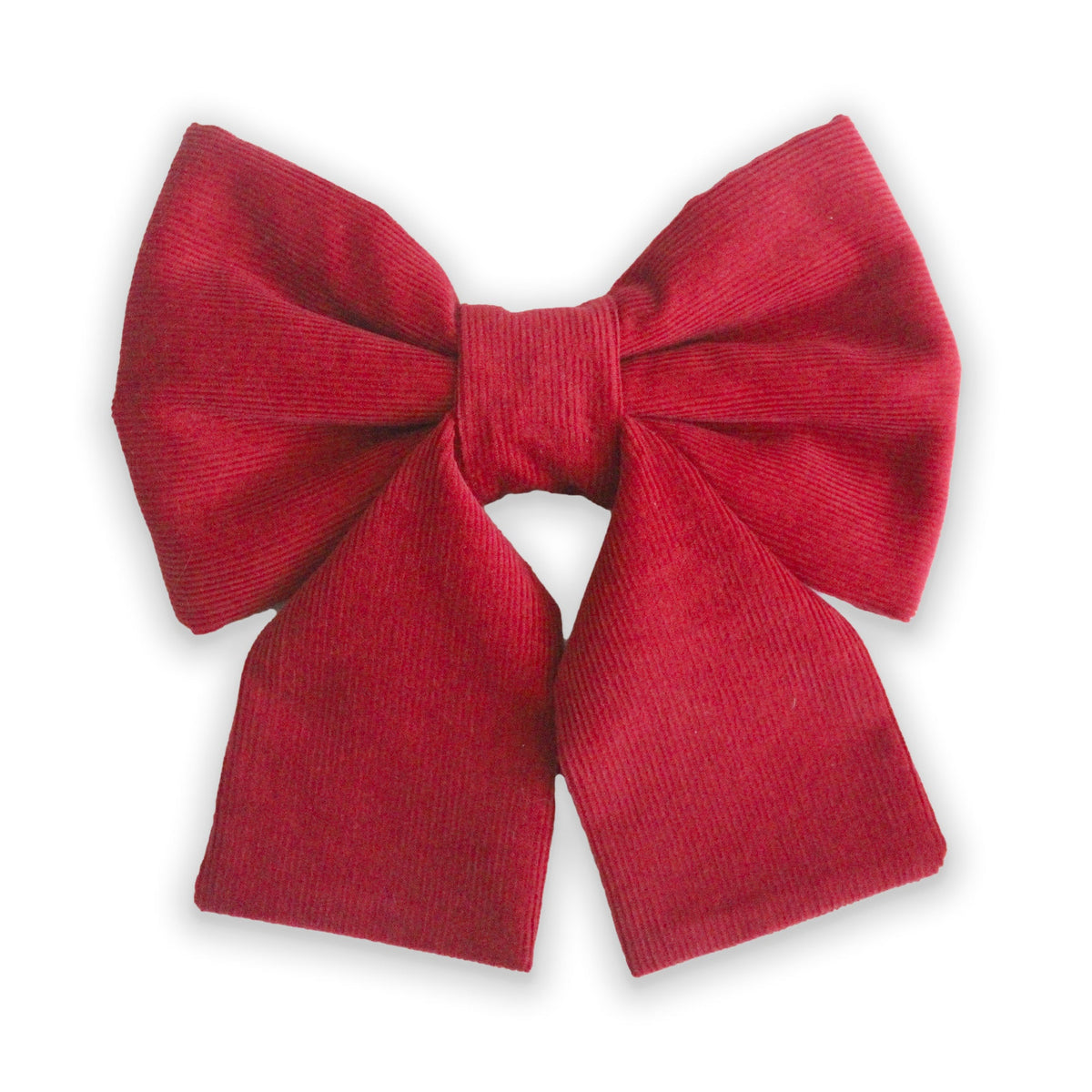 LNY Red Corduroy Dog Sailor Bow