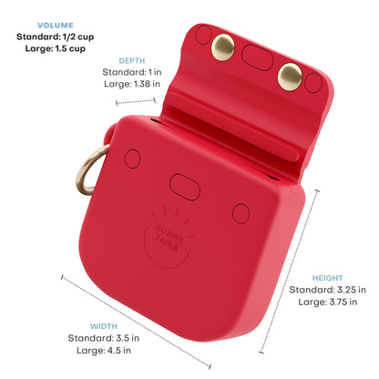 Cherry Red Snap Dog Treat Pouch