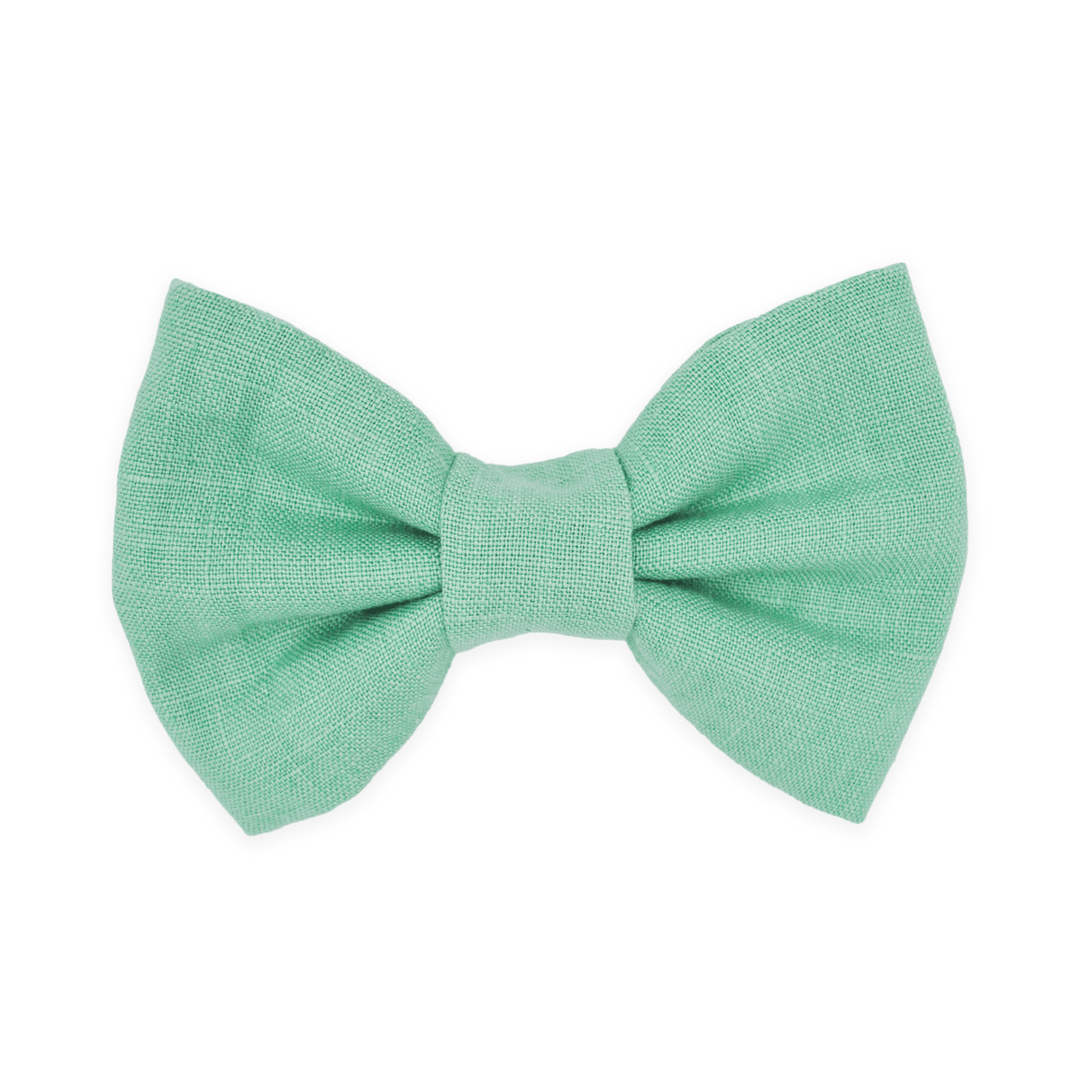 Matcha Sage Green Linen Dog Bow Tie