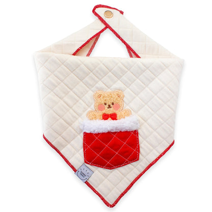 Sherpa Stocking Teddy Bandana - Beige