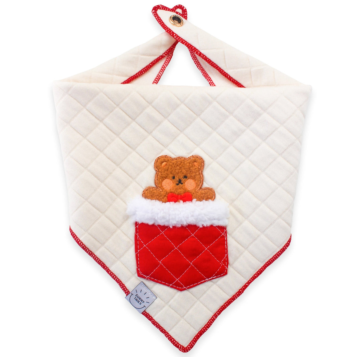 Sherpa Stocking Teddy Bandana - Brown