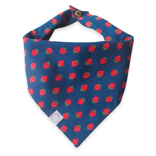 Strawberry Jeans Dog Bandana