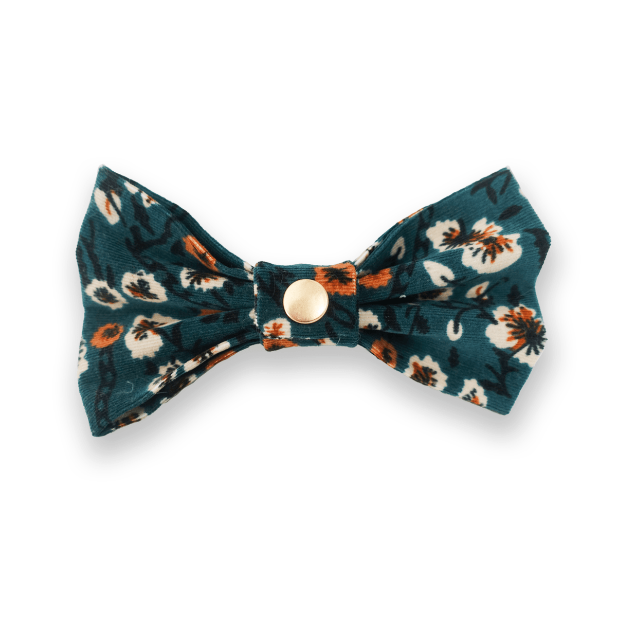 Corduroy Floral Dog Bow Tie