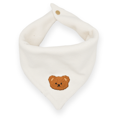 Teddy Fleece Ivory Dog Bandana