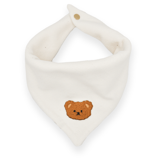 Teddy Fleece Ivory Dog Bandana