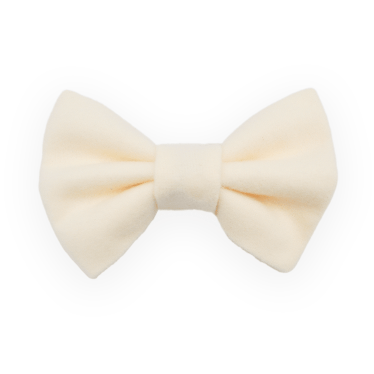 Ivory Flannel Dog Bow Tie
