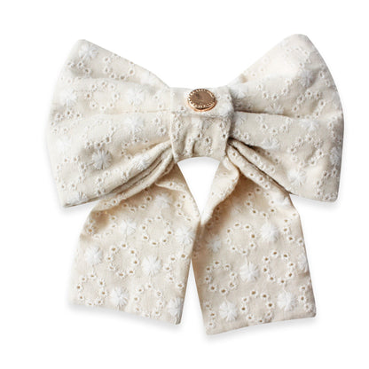Eyelet Daisies Dog Sailor Bow