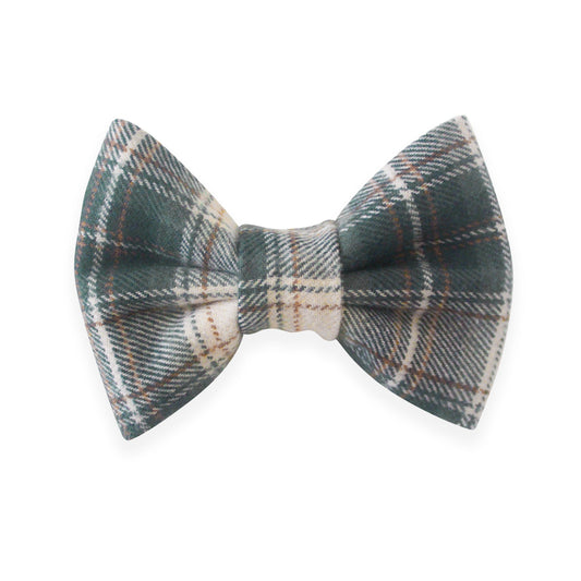 Woodland Plaid Flannel Dog Bow Tie