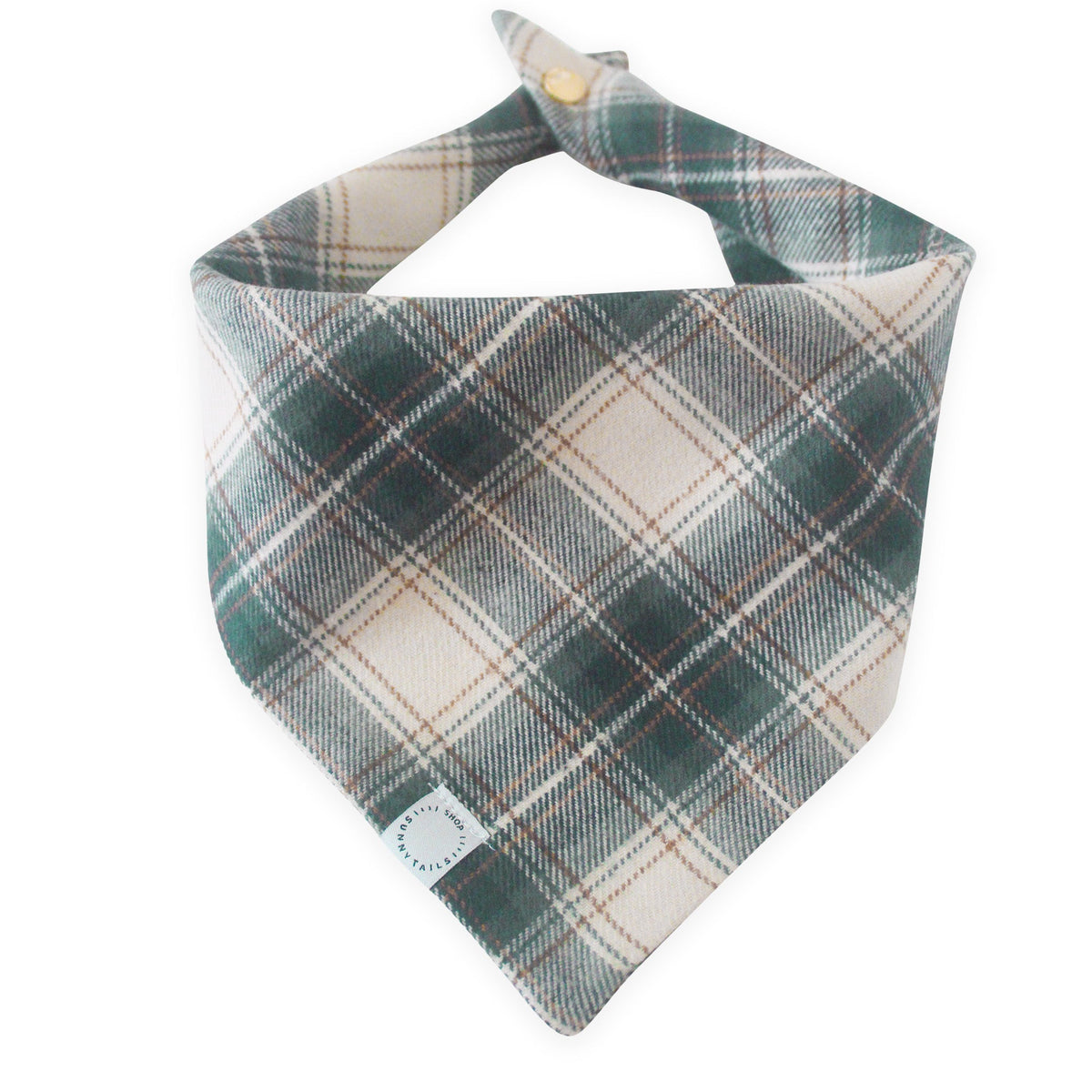 Woodland Plaid Flannel Dog Bandana