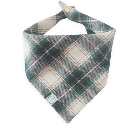 Woodland Plaid Flannel Dog Bandana